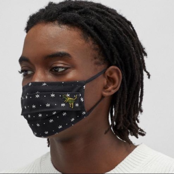 Coach Rexy Face Mask With Star Print NWT - Picture 3 of 5